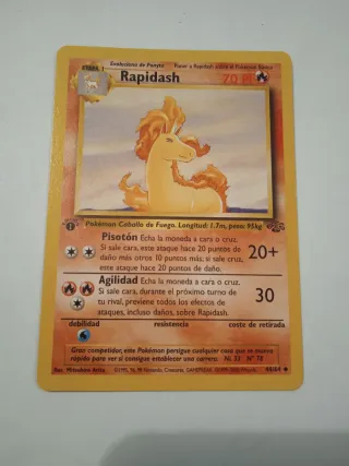 Carta Pokémon Rapidash primera edición