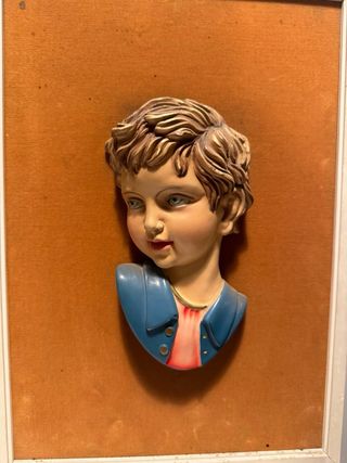 Coppia quadri rilievo fanciulli