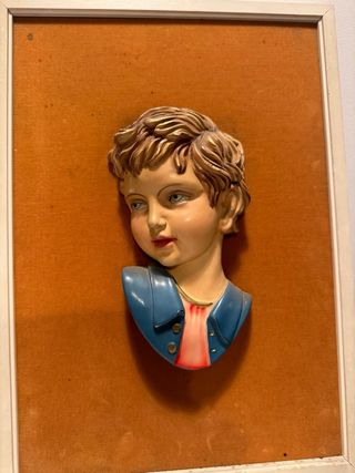 Coppia quadri rilievo fanciulli