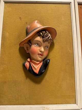 Coppia quadri rilievo fanciulli