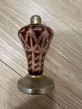 Frasco Perfume Vintage Cristal Tallado, auténtico