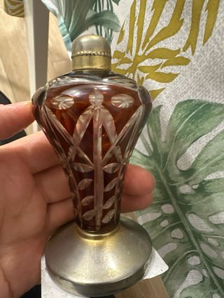 Frasco Perfume Vintage Cristal Tallado, auténtico