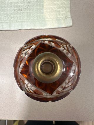 Frasco Perfume Vintage Cristal Tallado, auténtico