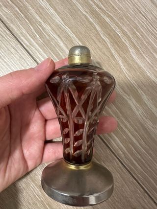 Frasco Perfume Vintage Cristal Tallado, auténtico