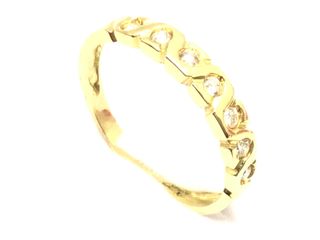 anillo oro 18k con piedra con diamante