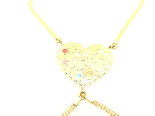 manita oro 18k con piedra con circonita