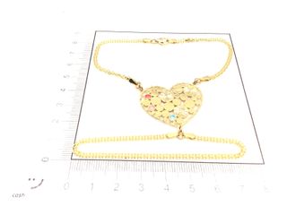 manita oro 18k con piedra con circonita