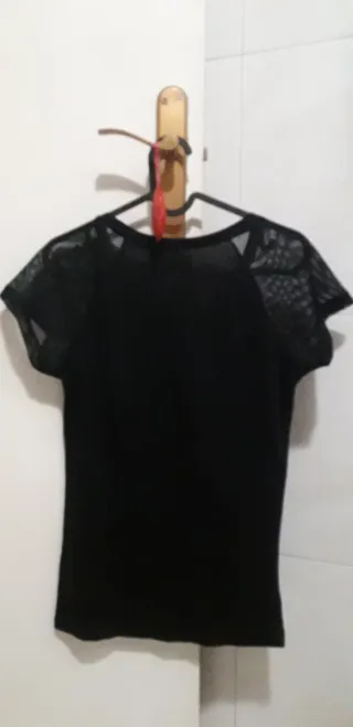 Camiseta Silver Negra con Dibujo NYC