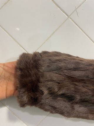 Chaqueta de piel marrón