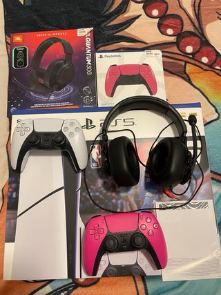 Consola PS5 con Lector + Accesorios + 2 mandos