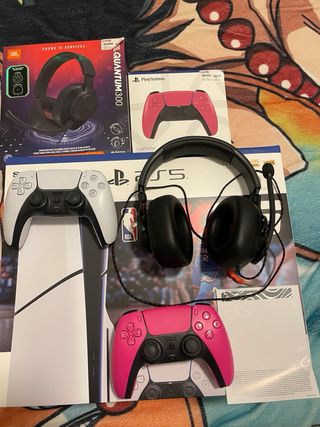 Consola PS5 con Lector + Accesorios + 2 mandos