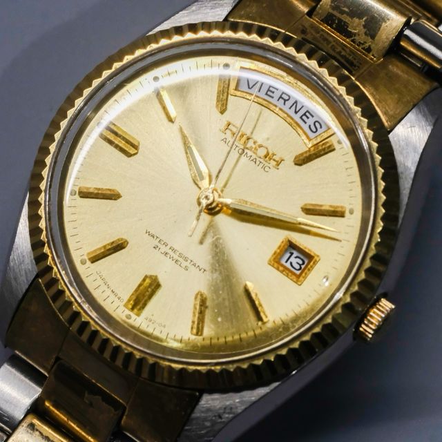 Reloj Ricoh Automático Bicolor Día-Fecha