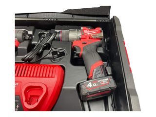 caja herramientas milwaukee taladro + impacto