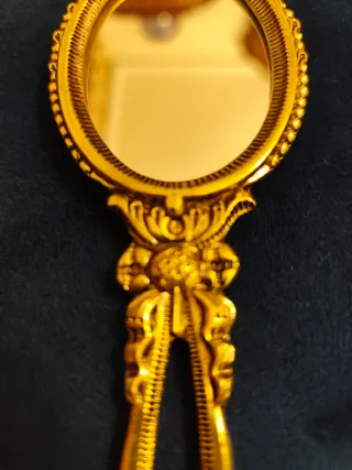 Espejo de mano bronce vintage