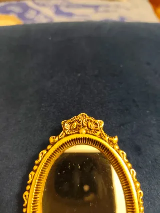 Espejo de mano bronce vintage