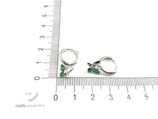 argollas plata 925mm con piedra con circonita