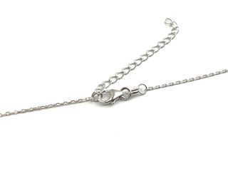 cadena plata 925mm con piedra con circonita 19 2.5cm