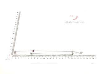 cadena plata 925mm con piedra con circonita 19 2.5cm