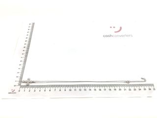 cadena plata 925mm con piedra con circonita 19 2.5cm