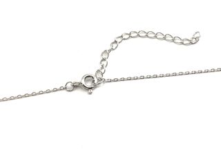 cadena plata 925mm con piedra con circonita 19 2.5cm