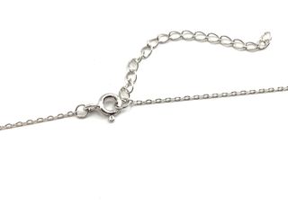 cadena plata 925mm con piedra con circonita 19 2.5cm