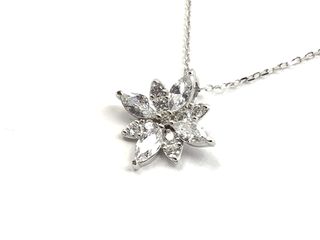 cadena plata 925mm con piedra con circonita 19 2.5cm