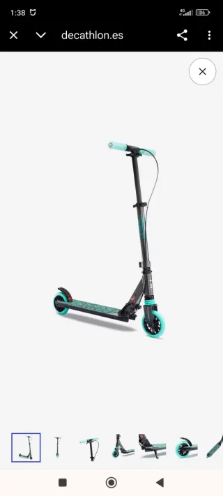 Patinete Oxelo MID5 Gris Menta