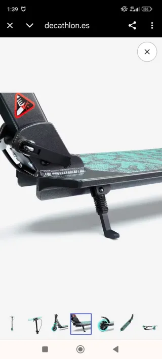 Patinete Oxelo MID5 Gris Menta