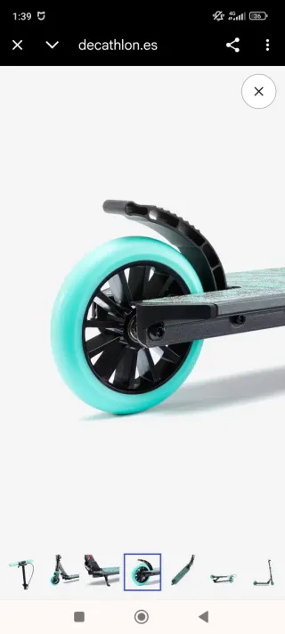 Patinete Oxelo MID5 Gris Menta