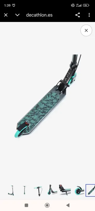 Patinete Oxelo MID5 Gris Menta