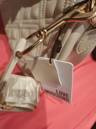 Bolso Moschino Blanco y Dorado