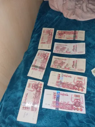 8 Banconote Algerine da 1000