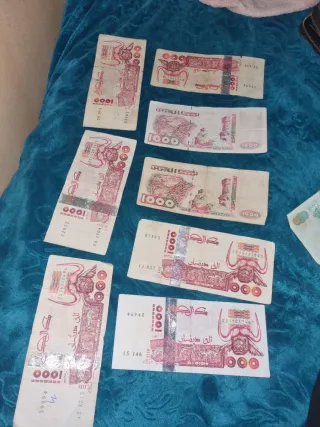 8 Banconote Algerine da 1000