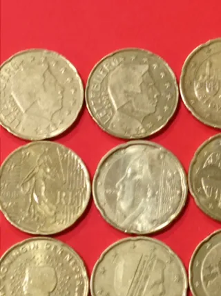 Lote de 16 monedas de 20 céntimos Euro