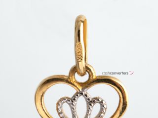 colgante oro 18k con piedra con circonita