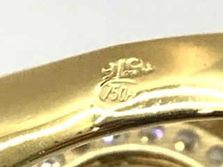 sello oro 18k con piedra con circonita