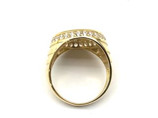 sello oro 18k con piedra con circonita