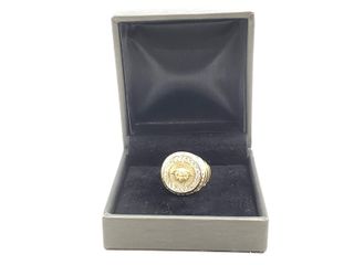 sello oro 18k con piedra con circonita