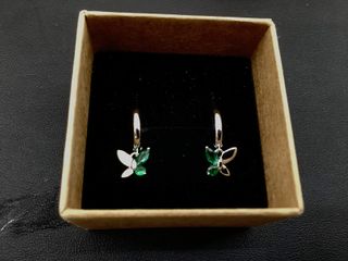 argollas plata 925mm con piedra con circonita