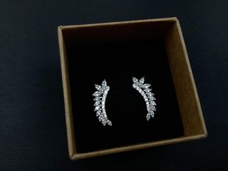 pendientes plata 925mm con piedra con circonita