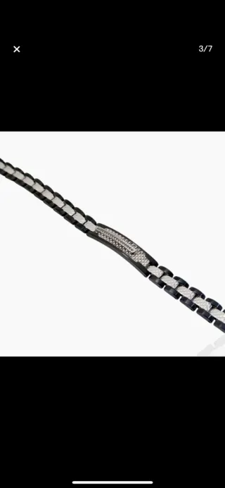 Pulsera Oro Diamantes Cerámica Negra