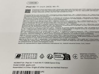 ipad apple ipad air m3 (wi-fi) (a3266) (11,0) 128gb (7th generacion)