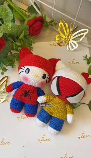 Hello Kitty y Spiderman Crochet