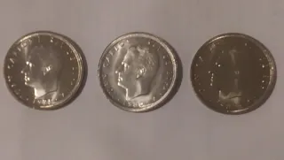 Lote 3 monedas 50 pesetas SC 75, 80, 82