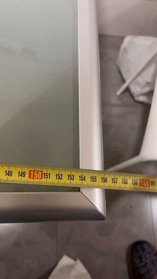 Mesa de cocina cristal y metal