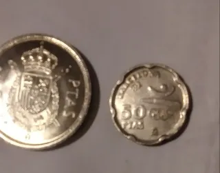 Lote 4 monedas 50 Pesetas SC años 75,80,82 y 92