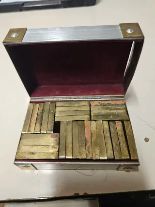 Juego Dominó Latón Antiguo