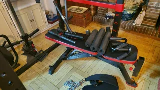 Rack Poleas Banco Barras Mancuernas Home gym.