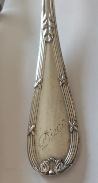 2 JUEGOS CUBIERTOS BAÑADOS EN PLATA