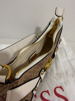 Bolso Guess Marrón y Blanco